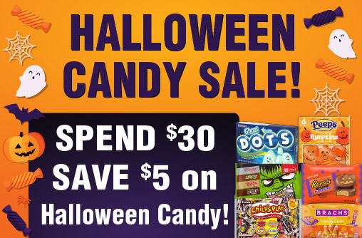 Halloween Candy Sale! - Spend $30 save $5