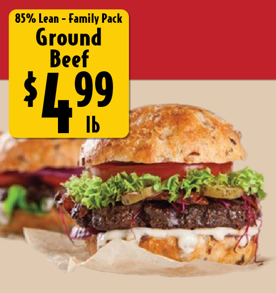 85% Lean Family Pack Ground Beef 4.99 lb