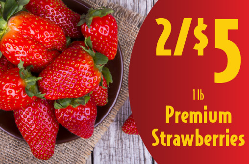 1 lb Premium Strawberries 2/$5.