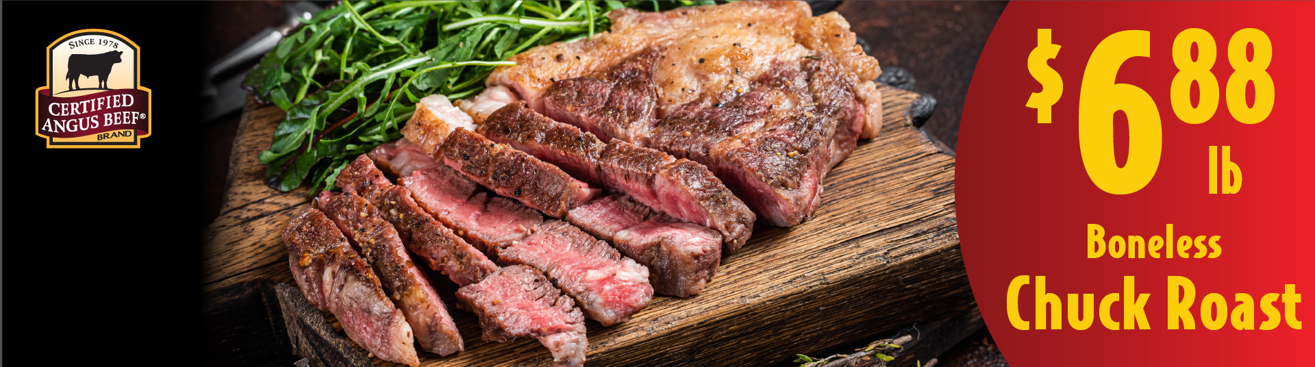 Certified Angus Beef Boneless Chuck Roast 6.88 lb