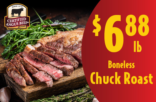 Certified Angus Beef Boneless Chuck Roast 6.88 lb