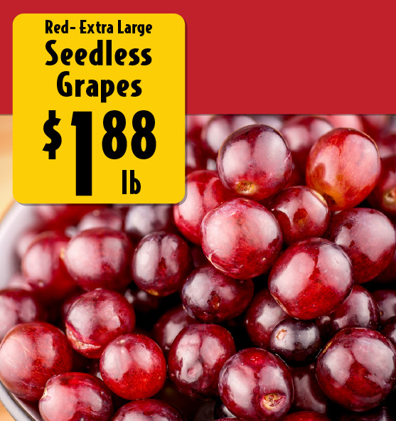 Red Extra Large Seedless Grapes 1.88 lb.
