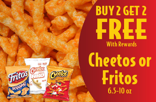 Cheetos or Fritos 6.5-10 oz Buy 2 Get 2 FREE with rewards