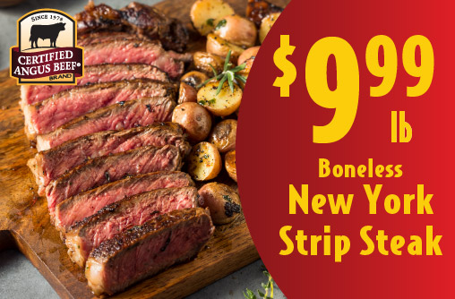 Boneless New York Strip Steak 9.99 lb