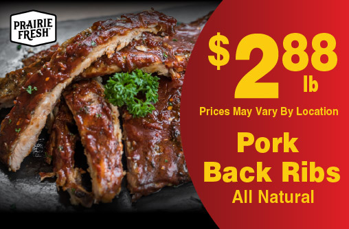 Pork Back Ribs All Natural Prairie Fresh 2.88 lb Price May Vary By Location