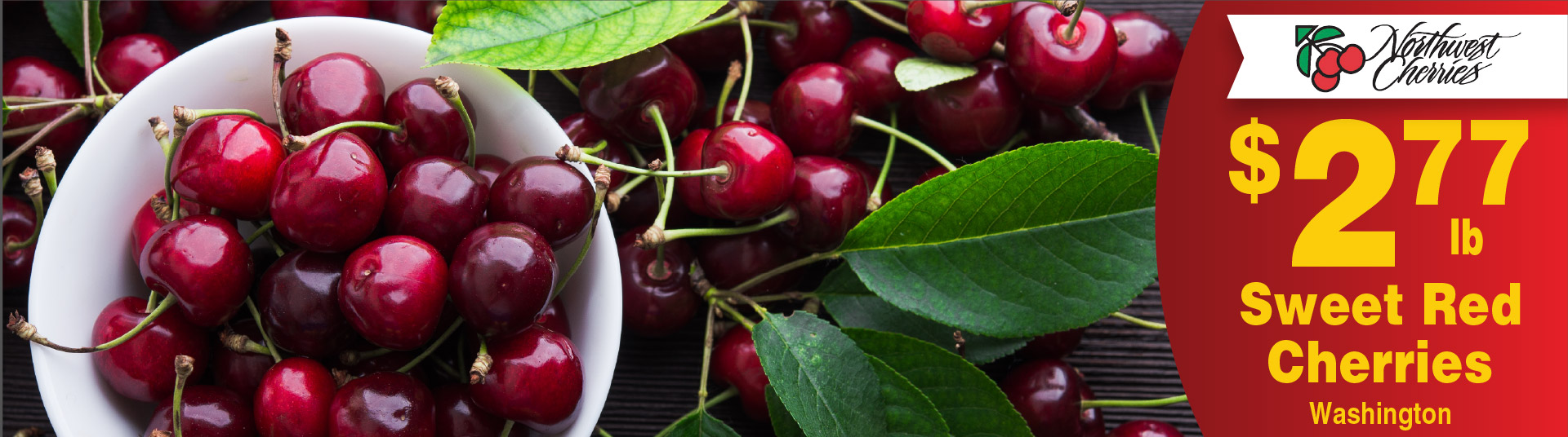Sweet Red Cherries Washington 2.77 lb