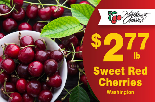 Sweet Red Cherries Washington 2.77 lb