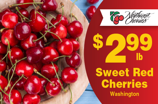 Sweet Red Cherries Washington 2.99 lb Northwest Cherries.
