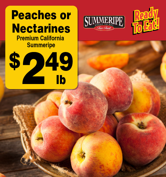Peaches or Nectarines Premium California Summeripe 2.49 lb Ready to Eat!
