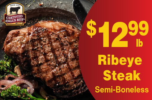 Certified Angus Beef Ribeye Steak Semi-Boneless 12.99 lb