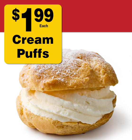 Cream Puffs 1.99 each