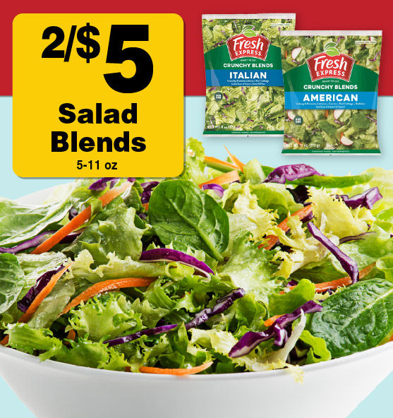 Salad Blends 5-11 oz Fresh Express 2/$5.