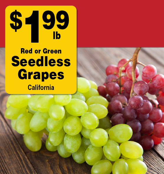 Red or Green Seedless Grapes California 1.99 lb