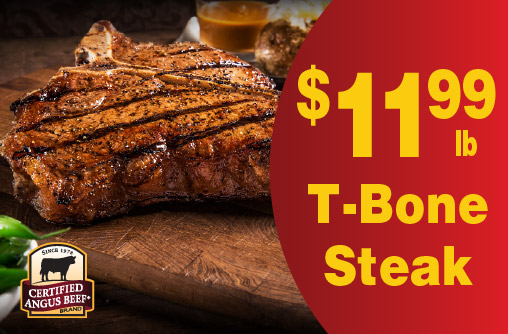 Certified Angus Beef T-Bone Steak 11.99 lb
