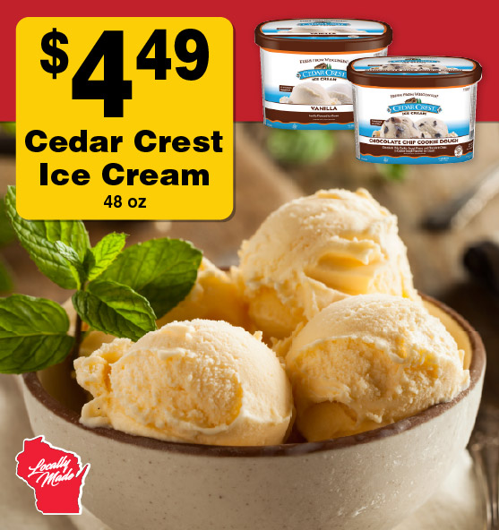 Cedar Crest Ice Cream 48 oz 4.49.