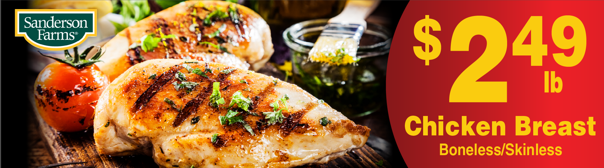 Sanderson Farms Chicken Breast Boneless/Skinless 2.49 lb