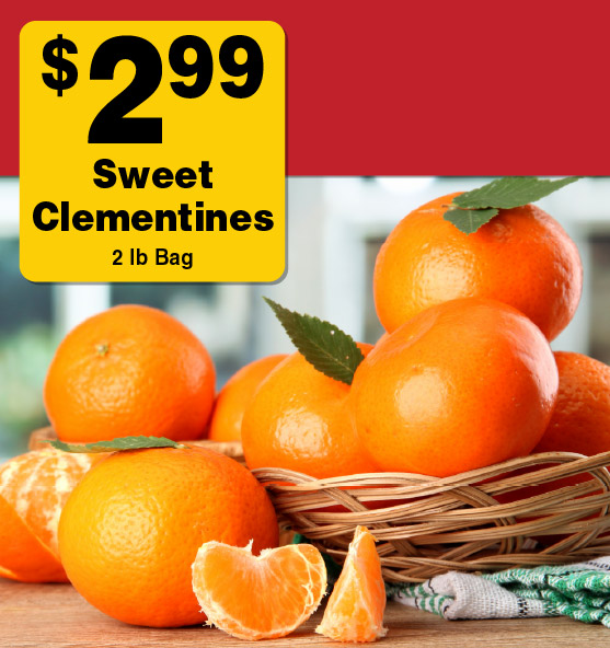 Sweet Clementines 2 lb Bag 2.99
