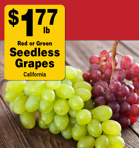Red or Green Seedless Grapes California 1.77 lb.