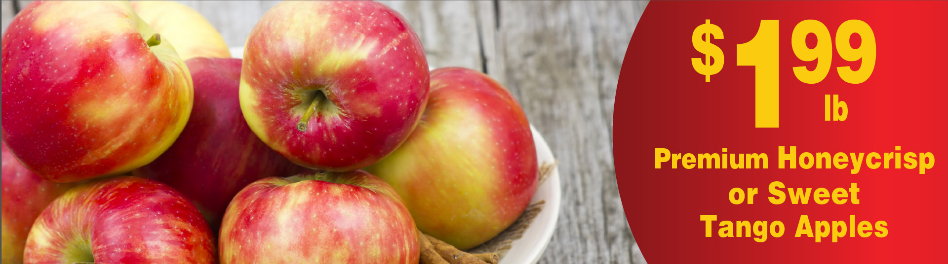 Premium Honeycrisp or Sweet Tango Apples 1.99 lb
