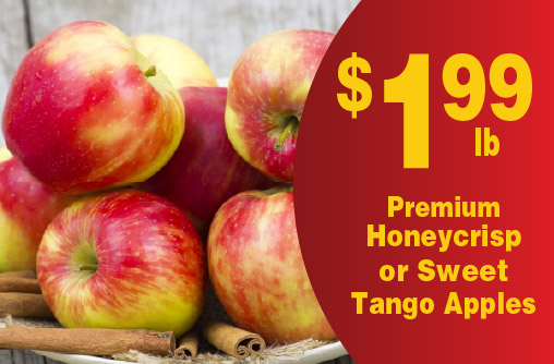 Premium Honeycrisp or Sweet Tango Apples 1.99 lb