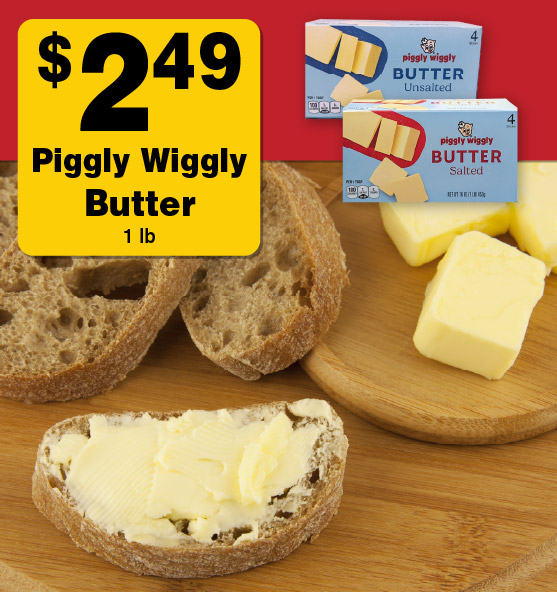 Piggly Wiggly Butter 1 lb 2.49.